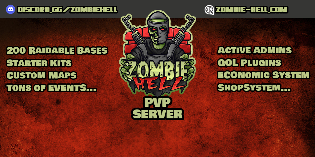 HellZ 10x - PVP|Clans|Zombies|Jetpack|Skill Tree|Kits|Raidable Server Image